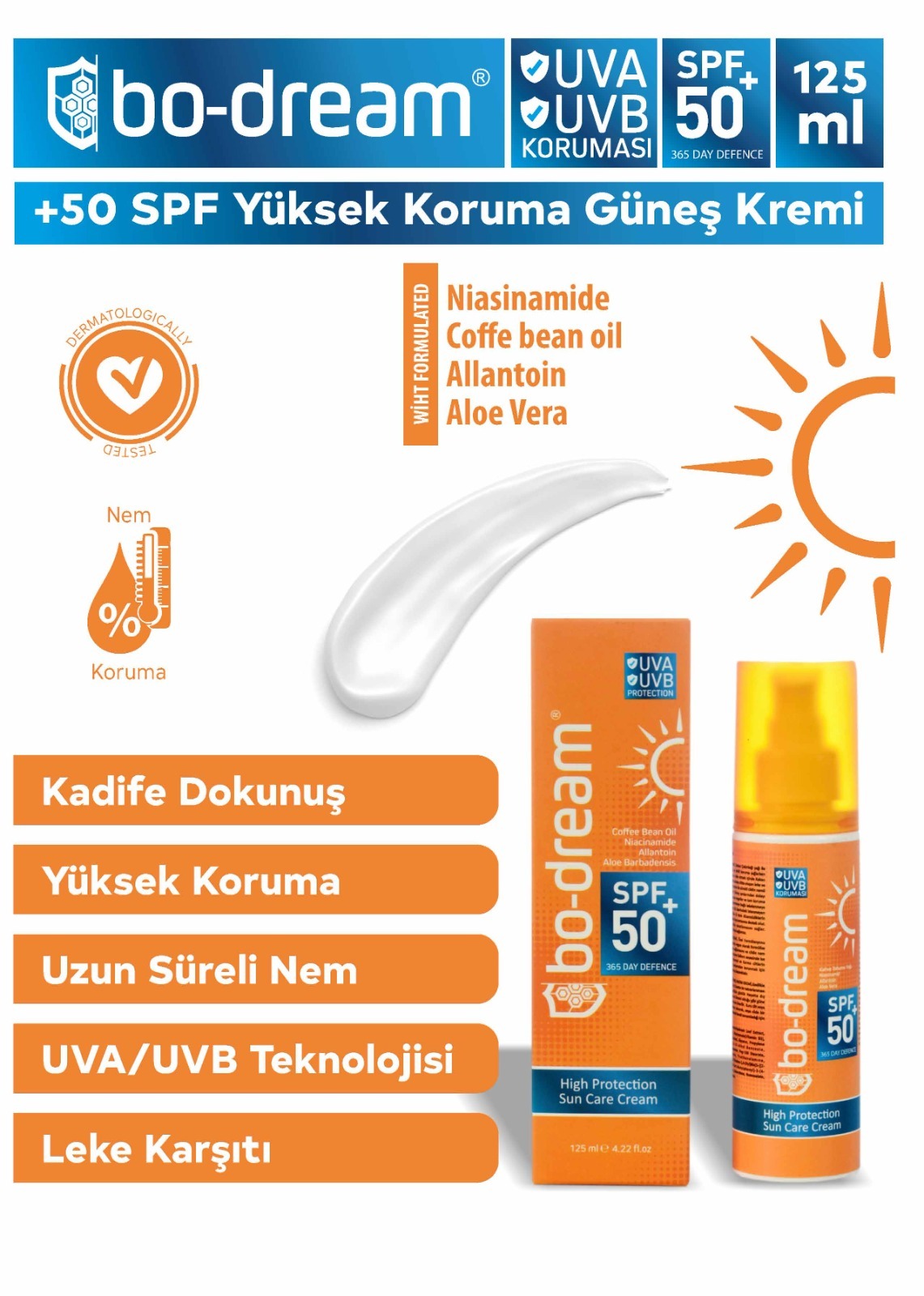 bo-dream Spf +50 Yüksek Koruma Güneş Kremi