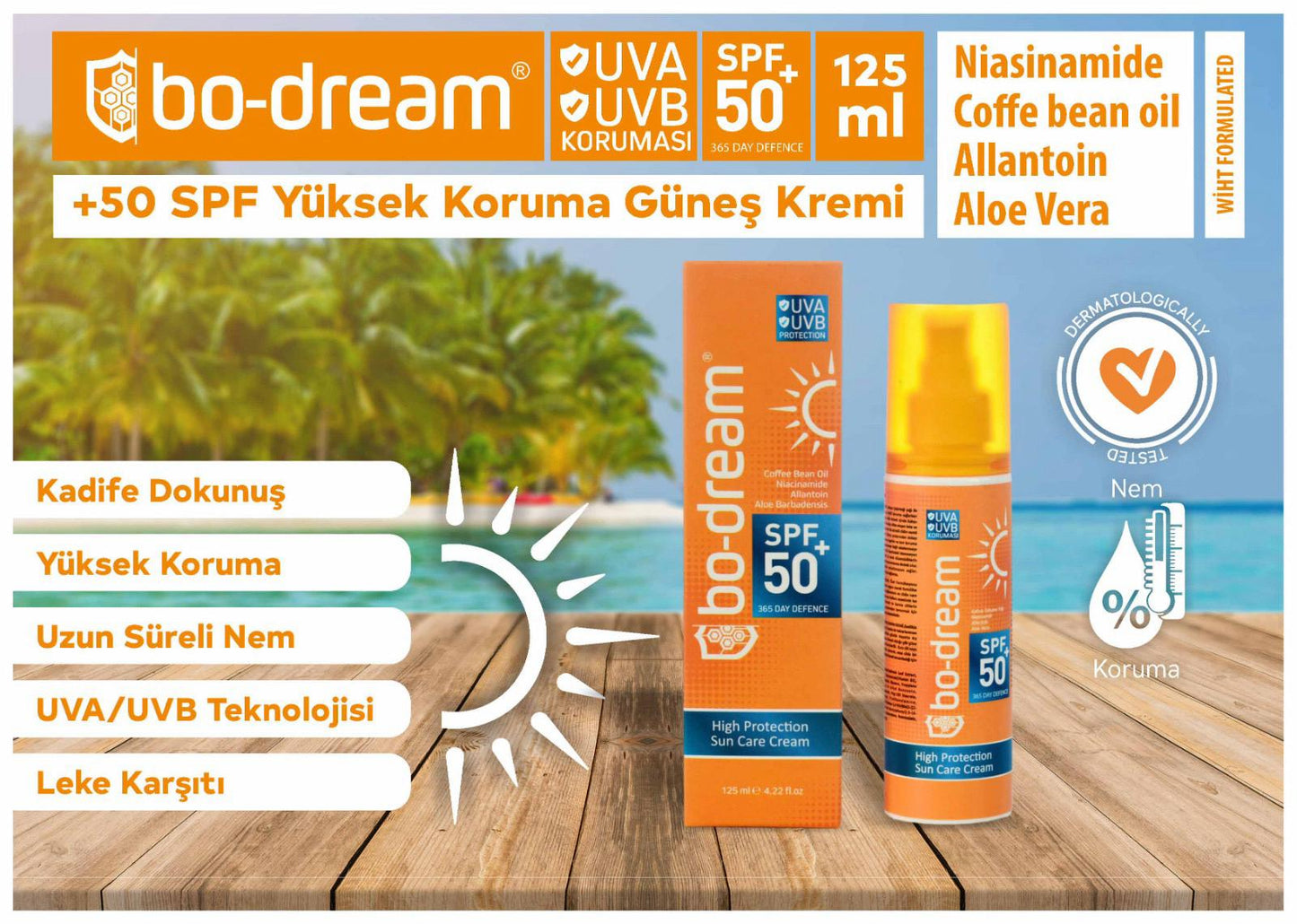 bo-dream Spf +50 Yüksek Koruma Güneş Kremi